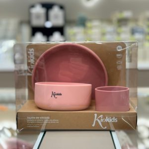 SET PAPPA IN SILICONE KIOKIDS ROSA