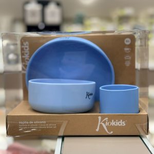 SET PAPPA IN SILICONE KIOKIDS AZZURRO
