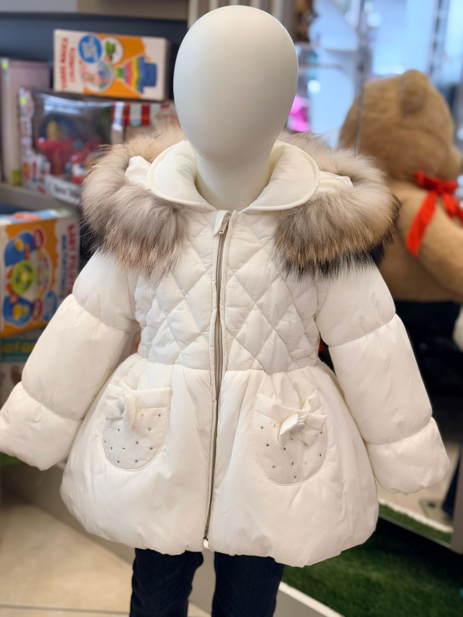 BACETTI GIUBBOTTO BAMBINA PANNA - immagine 2