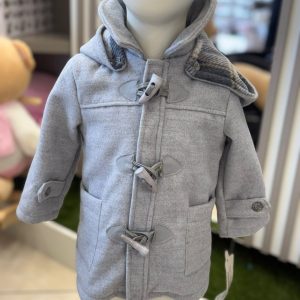 PAPPA&LATTE CAPPOTTO BAMBINO CON CAPPUCCIO REMOVIBILE GRIGIO