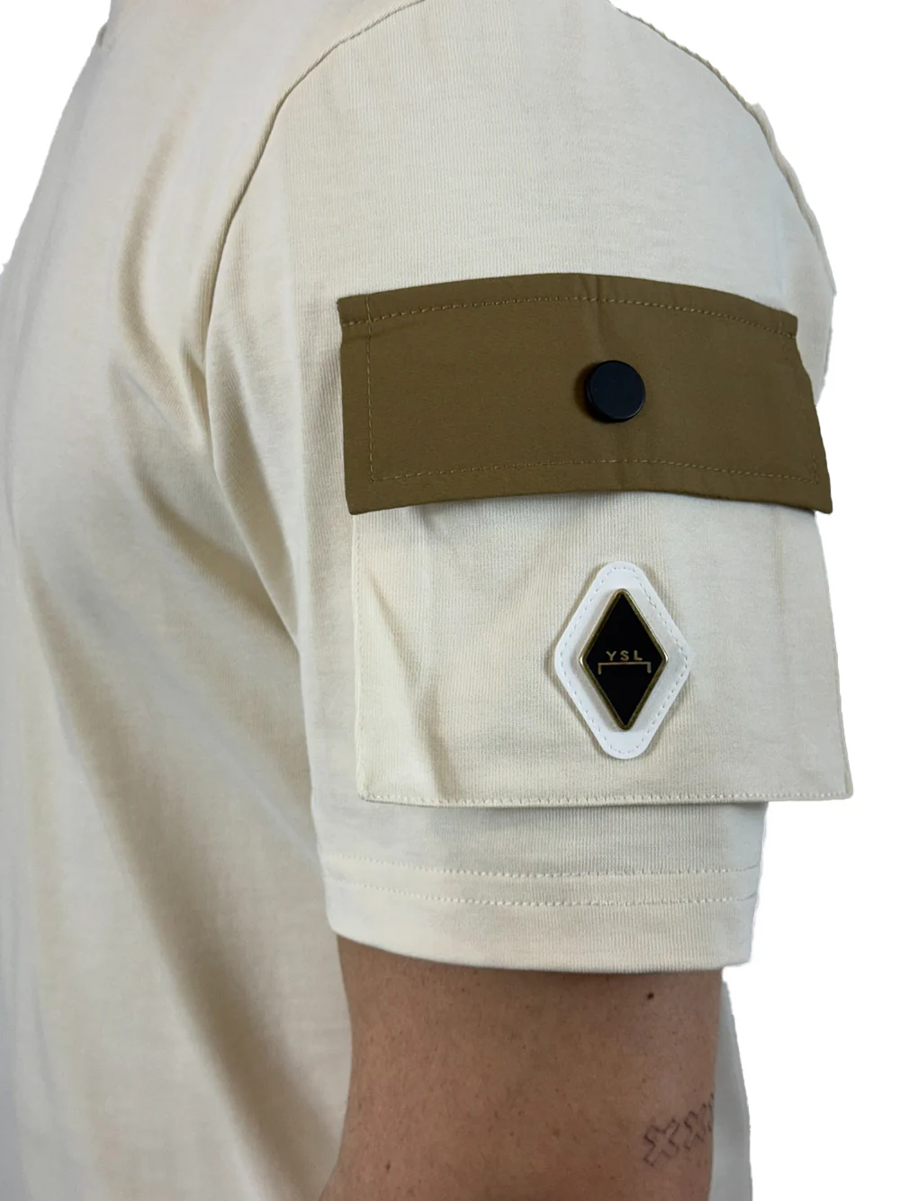 YES LONDON T SHIRT TASCHINO XM4247 PANNA - immagine 5