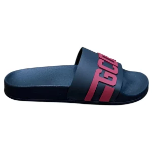 GCDS SLIDE B1EU4901AG8-49 BLACK/BORDEAUX