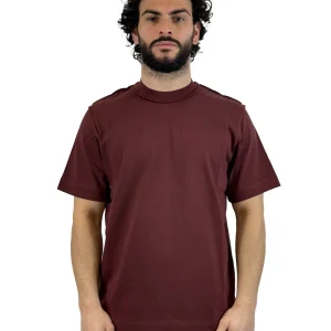YES LONDON T SHIRT TAGLIO ROVESCIO XM4271 BORDEAUX