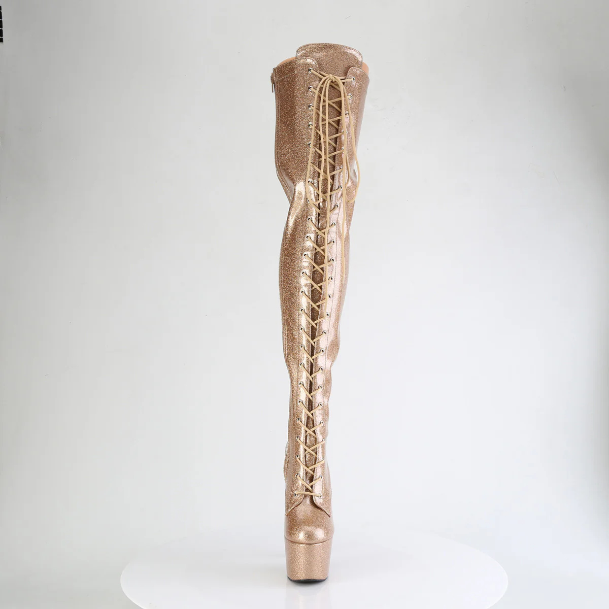 Stivali sopra il ginocchio pole dance exotic Pleaser ADO3020GP - Tacco 7" (17,8 cm) e platform 2.8" (7 cm) - immagine 3