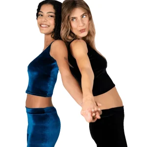 COMPLETO LEGGINGS TOP IN VELLUTO