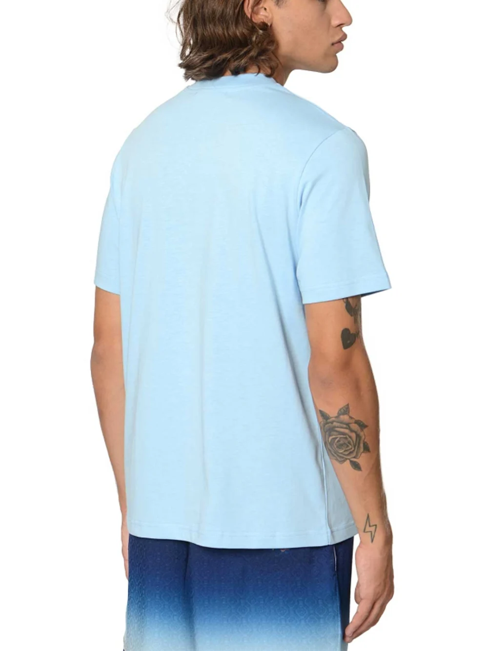 CASABLANCA TENNIS CLUB PASTELLE T-SHIRT PALE BLUE - immagine 3