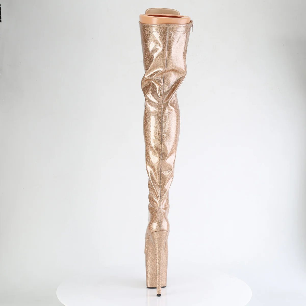 Stivali sopra il ginocchio pole dance exotic Pleaser FLAM3020GP - Tacco 8" (20 cm) e platform 4" (10 cm) - immagine 5