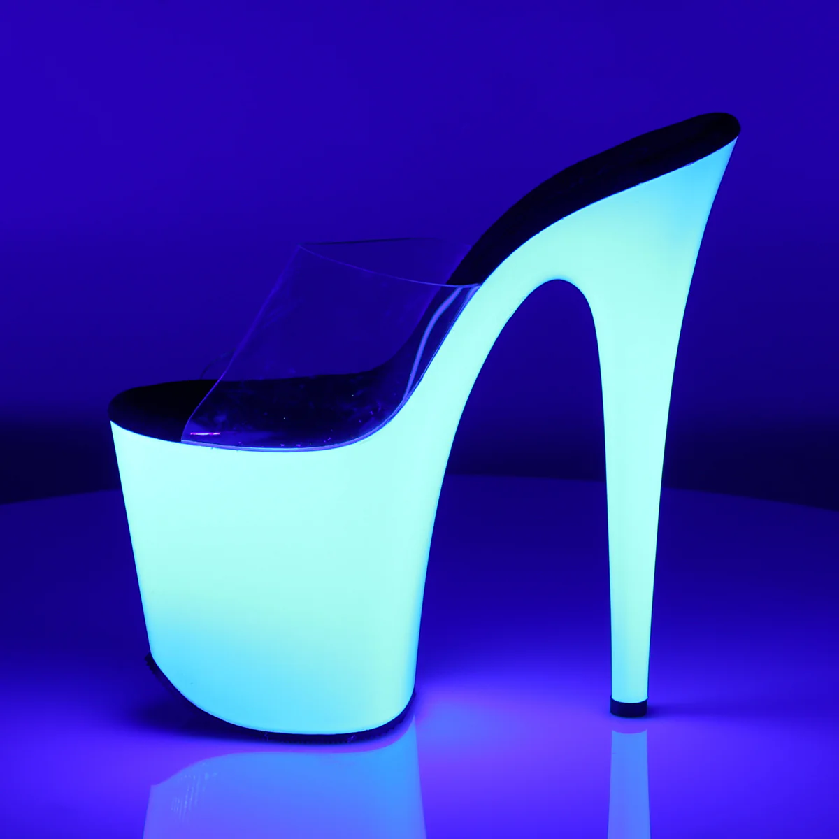Sabot Lap Dance Pleaser FLAM801UV - Tacco 8" (20,3 cm) e platform 4" (10,2 cm) - immagine 4