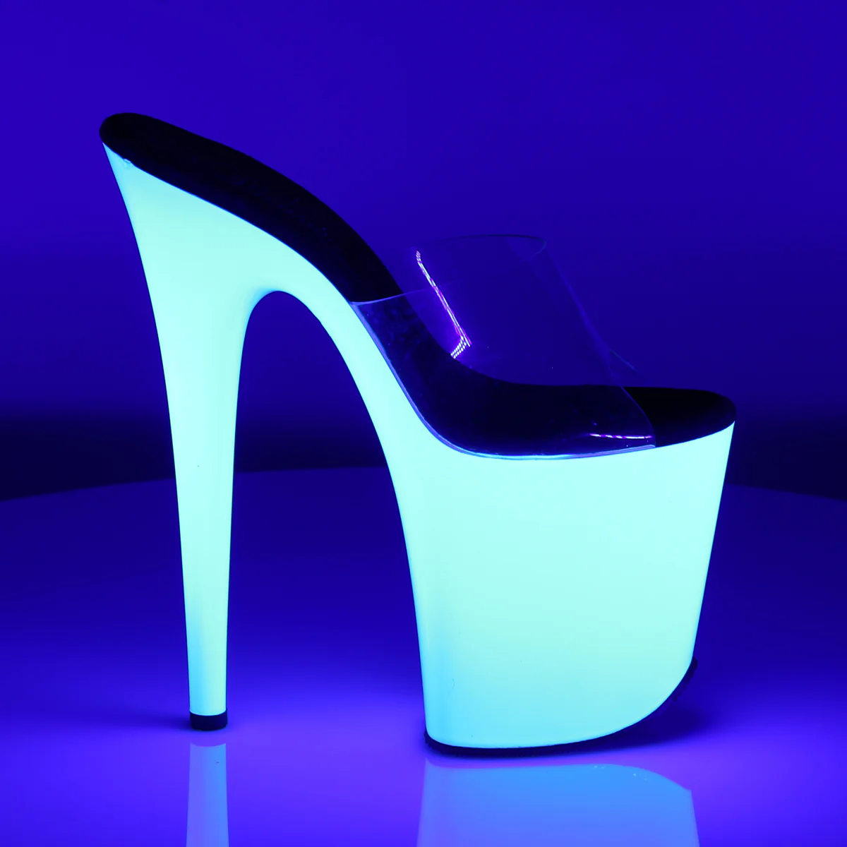 Sabot Lap Dance Pleaser FLAM801UV - Tacco 8" (20,3 cm) e platform 4" (10,2 cm) - immagine 6