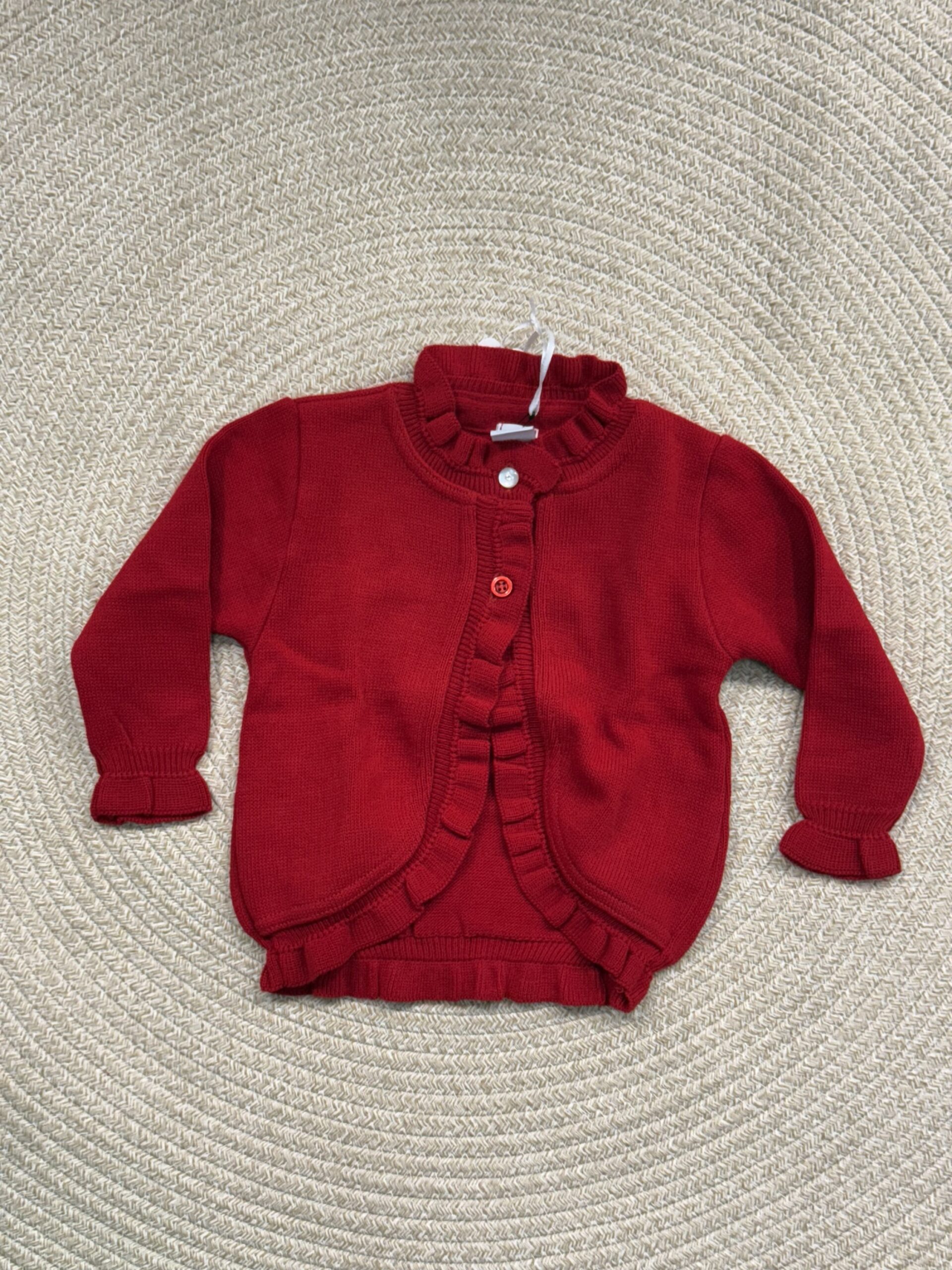 Pappa&Latte
Cardigan rosso in pura lana art.PL102