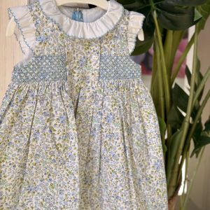 𝑺𝒂𝒓𝒅𝒐𝒏
Vestito bambina con punto smock in puro cotone art.25LA-435