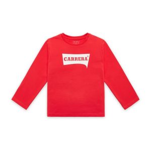 Carrera 
Maglia manica lunga in cotone neonato/a Red/White  art.C3004NS23J01