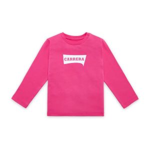 Carrera 
Maglia manica lunga in cotone neonata Fucsia/White art.C3004NS23J01