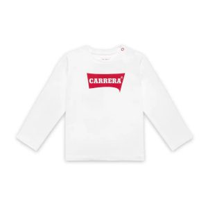 Carrera 
Maglia manica lunga in cotone bambina/o White/Red art.C3004NS23J01