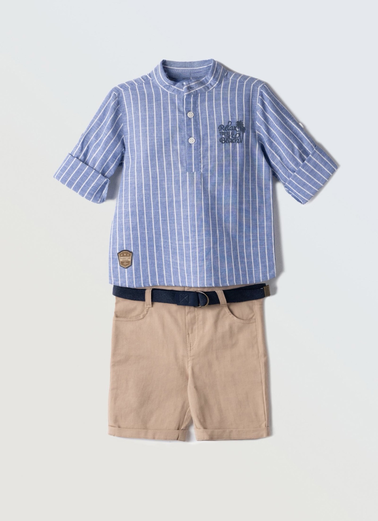 #HASHTAG
Completo bambino Camicia+bermuda in cotone art.254837 - immagine 3