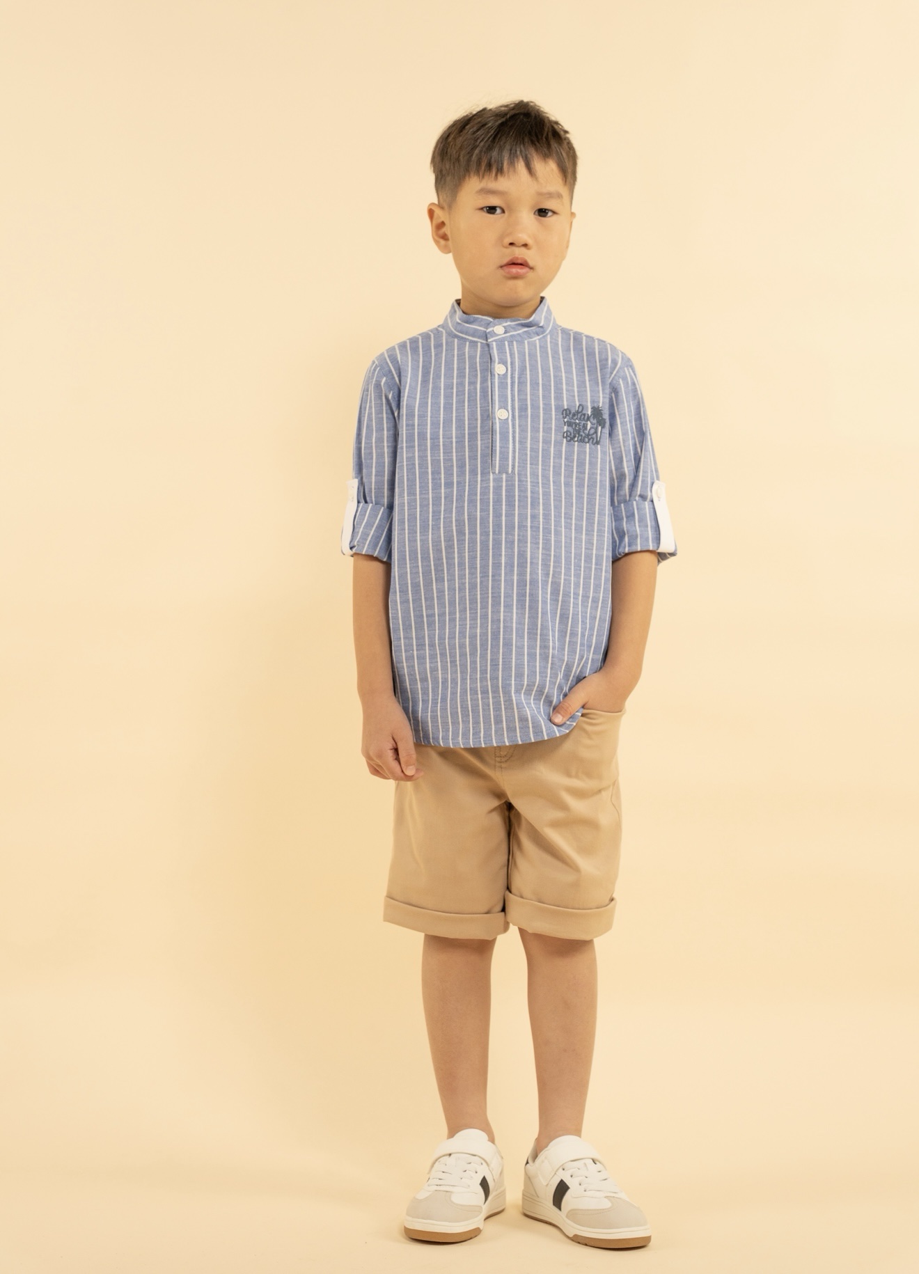#HASHTAG
Completo bambino Camicia+bermuda in cotone art.254837