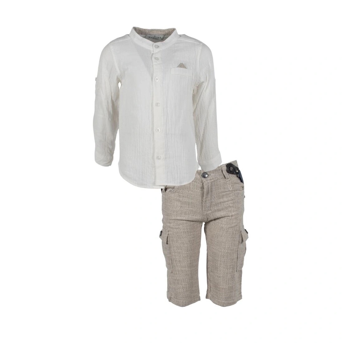 #HASHTAG
Completo bambino camicia+bermuda in cotone art.254535 - immagine 3