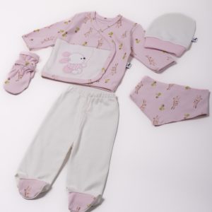 EBITA Mini
Set regalo completo due pezzi, bavetta, cappellino e guantini in puro cotone art.MI-007