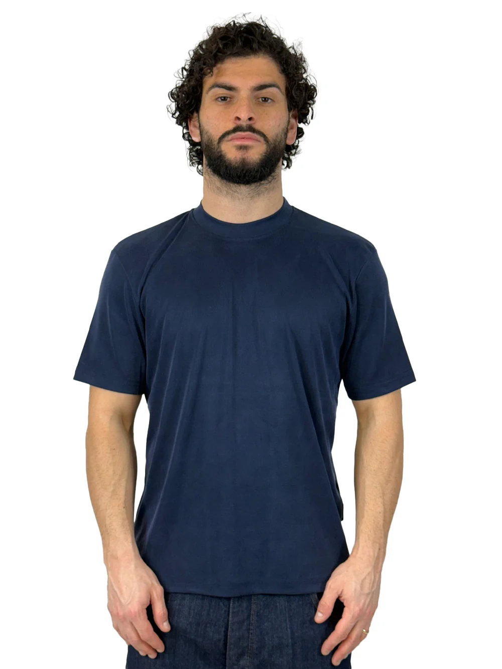 YES LONDON T SHIRT VISCOSA XM4264 BLU - immagine 2