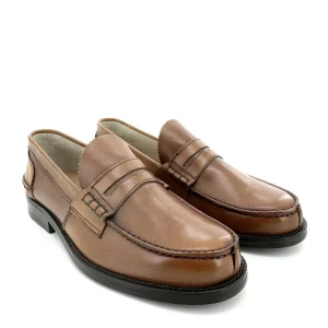 Saxone mocassino in pelle cognac