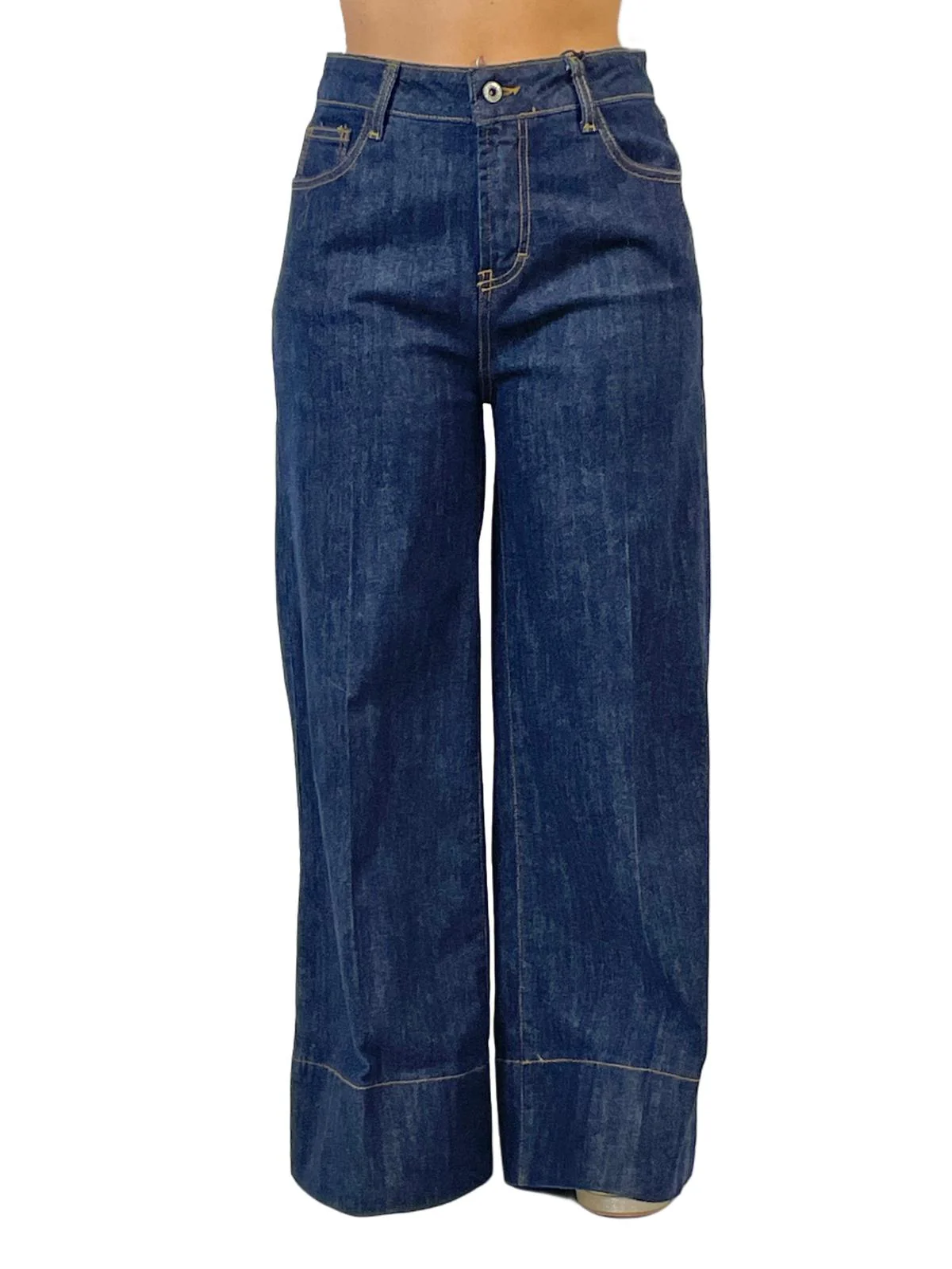 ACCADEMIA 20 JEANS BLU A PALAZZO - immagine 2