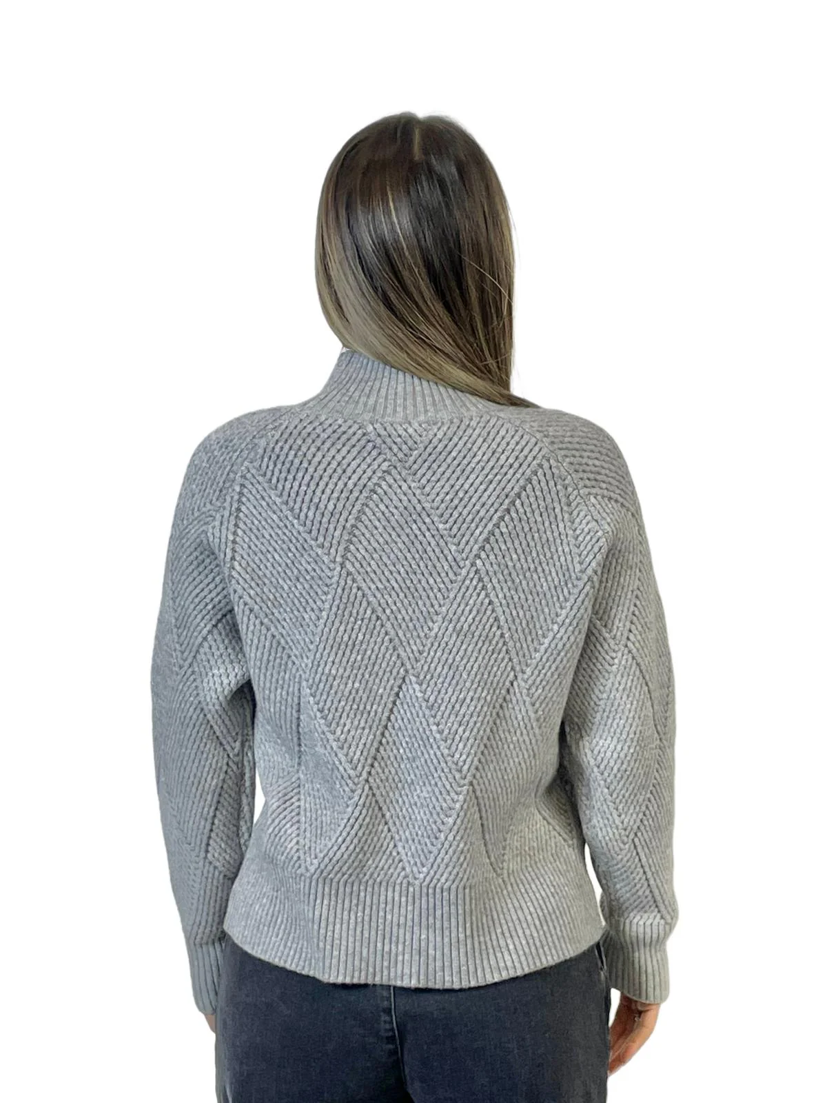 ACCADEMIA 20 PULLOVER TRECCIA GRIGIO - immagine 4
