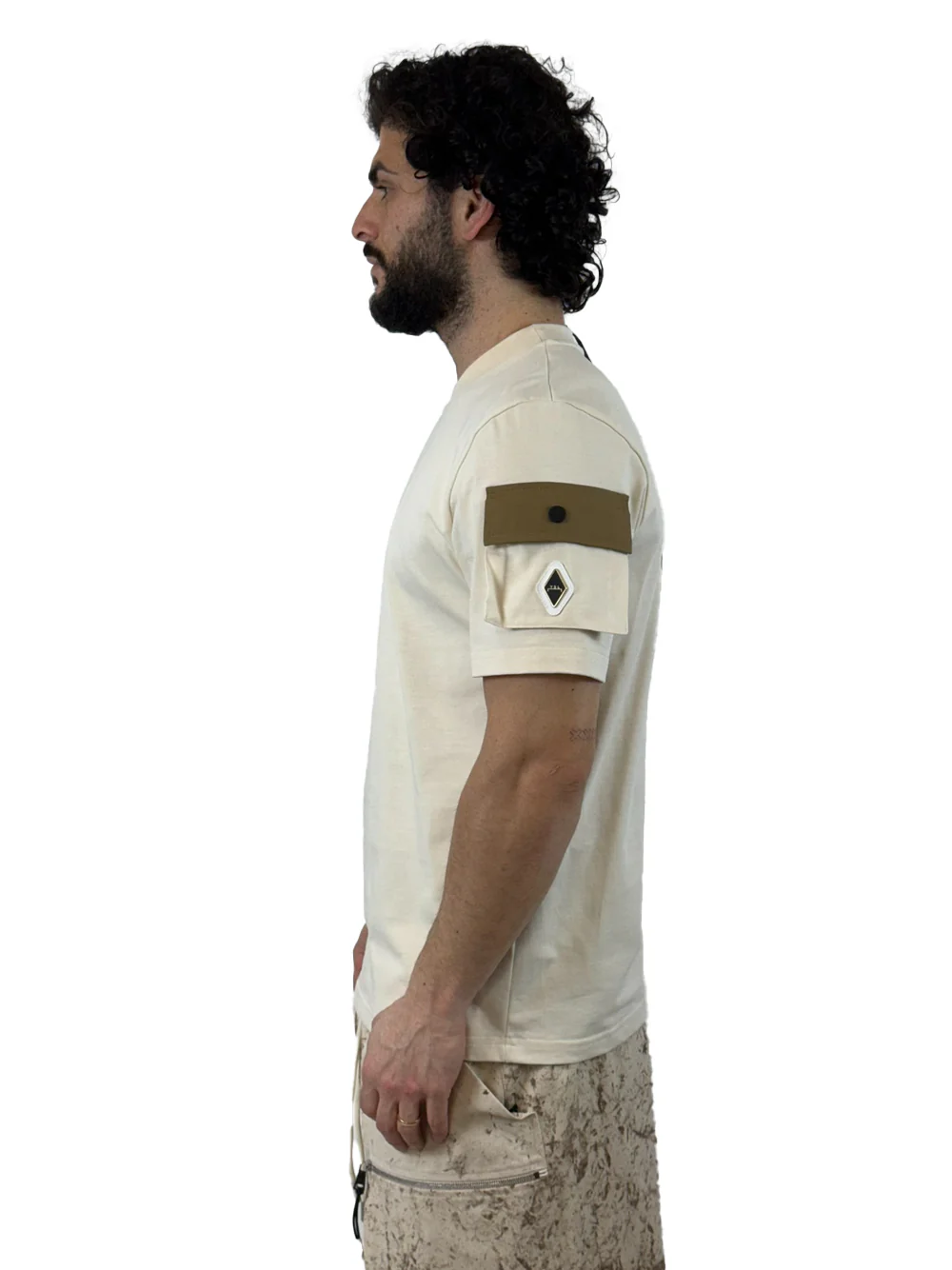 YES LONDON T SHIRT TASCHINO XM4247 PANNA - immagine 3