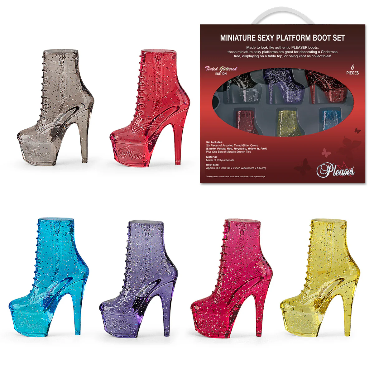 MBS-T6 PLEASER Miniature Glitter Boots - immagine 2