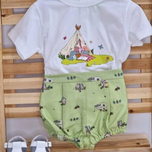 Pio Pio 🐤 T-shirt con culotte bambino linea camping – 48