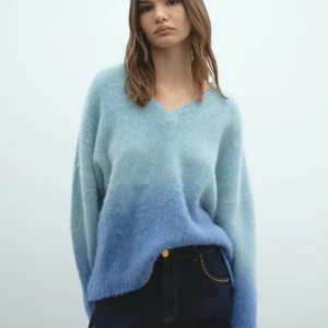 AKEP MAGLIA SCOLLO V EFFETTO SFUMATO MGKDD11044